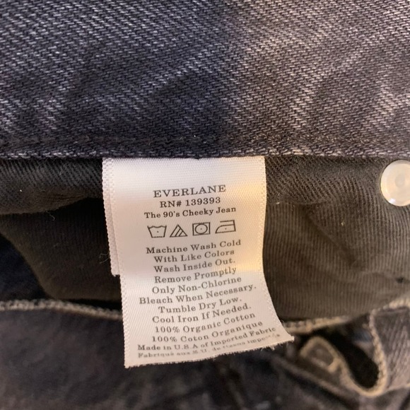 Everlane The 90's Cheeky Jean 26 Ankle Gray Black - Picture 9 of 9